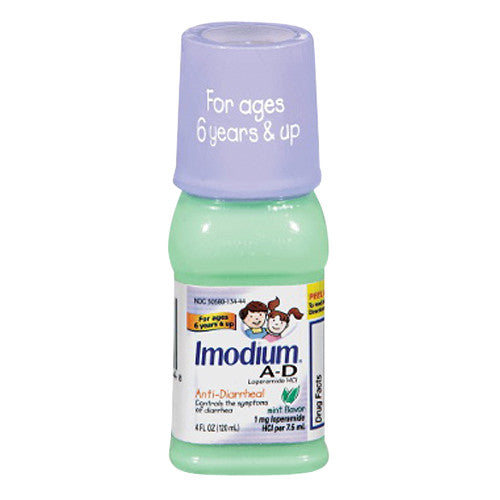 Imodium A-D Anti-Diarrheal Mint Flavor Liquid For Ages 6 Years And Up - 4 Oz
